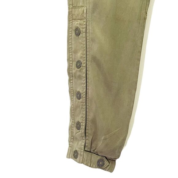 Pam & Gela x Revolve Snap Leg Cargo Crop Jogger Pants in Army Green Size P |  XS - Picture 4 of 13
